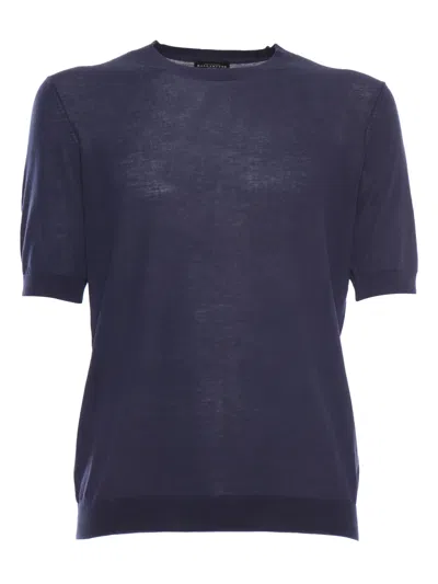 Ballantyne Short Sleeves Pullover In Blue