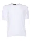 Ballantyne Knit Crew Neck T-shirt In White