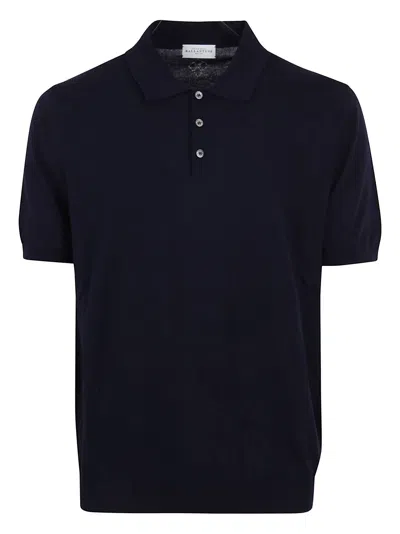 Ballantyne Classic Silk Blend Polo Shirt In Blue