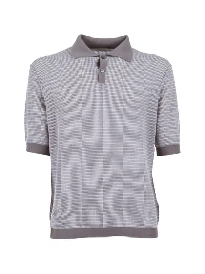 Ballantyne Short-sleeve Polo Shirt In Gray