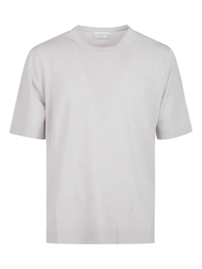Ballantyne Short-sleeved Cotton T-shirt In White