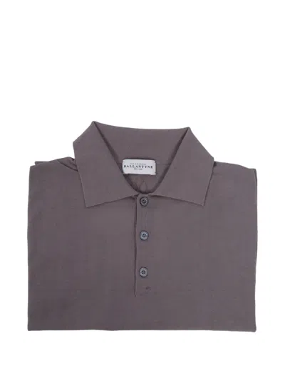 Ballantyne Short-sleeved Polo Shirt In Gray