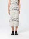 Ballantyne Tailored Knee-length Skirt With Classic Checkered Pattern In Gray