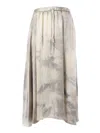 Ballantyne Flowing White Viscose Skirt With Classic Silhouette In Gray