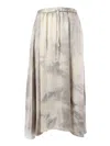 Ballantyne Flowing White Viscose Skirt With Classic Silhouette In Gray