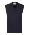 Ballantyne Sleeveless V-neck Vest In Blue
