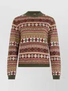 Ballantyne Soft Knit Crew Neck Long Sleeve Sweater In Brown