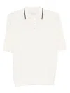 Ballantyne Stripe-detail Polo Shirt In White
