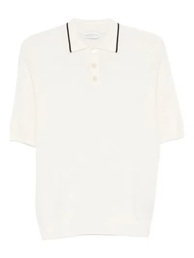 Ballantyne Stripe-detail Polo Shirt In White