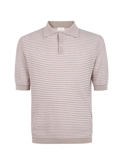 Ballantyne Bicolor Polo Shirt In Brown
