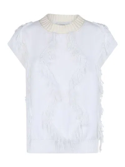 Ballantyne White Cotton Shirt With Fringes