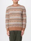 Ballantyne Fairisle Crew-neck Sweater In Brown