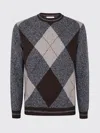 Ballantyne Argyle-pattern Wool Sweater In Multi