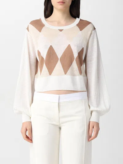 Ballantyne Round Neck Pullover With Open Back In 98172