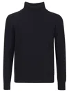 Ballantyne Ribbed Turtleneck Sweater In Black