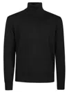 Ballantyne Ribbed Turtleneck Sweater In Black