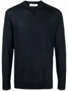 Ballantyne Black Cashmere Pullover In Black