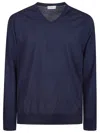Ballantyne Plain Sweater In Blue