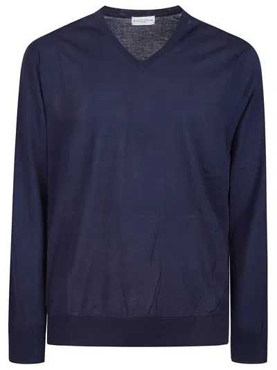 Ballantyne Plain Sweater In Navy