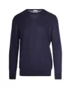 Ballantyne Pullover In Lana Blu Navy In Blue