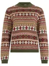 Ballantyne Soft Knit Crew Neck Long Sleeve Sweater In Multi