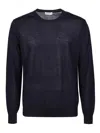 Ballantyne Plain Sweater In Blue