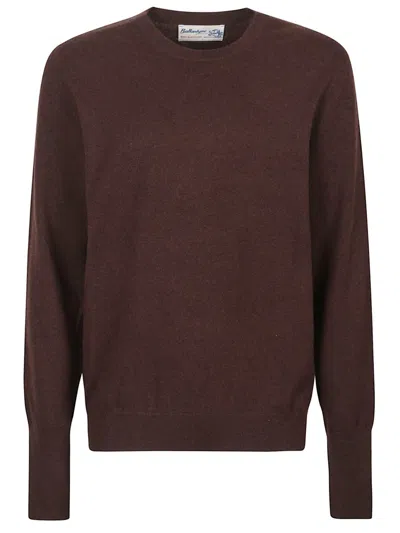 Ballantyne Plain Sweater In Brown