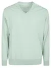 Ballantyne Plain Sweater In Green