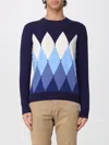Ballantyne Argyle-pattern Sweater In Blue