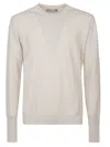 Ballantyne Plain Sweater In White