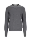 Ballantyne Basic Sweater In Gray Cashmere In Grey
