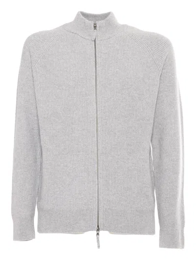 BALLANTYNE T NECK FULL ZIP CARDIGAN