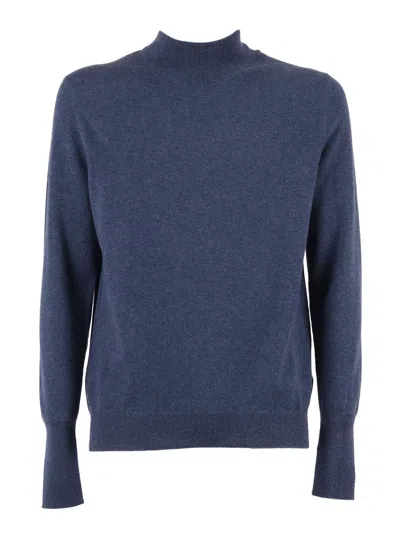 Ballantyne T Neck Pullover In Blue