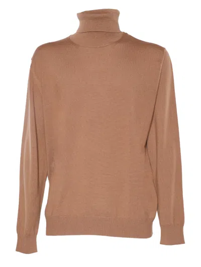 Ballantyne T Neck Pullover In Brown