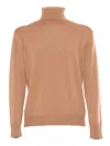 Ballantyne Roll-neck Wool Jumper In Brown