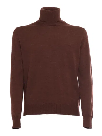 Ballantyne T Neck Pullover In Brown