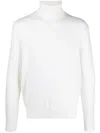 Ballantyne Roll-neck Wool Jumper In White