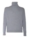 Ballantyne Classic Grey Wool Turtleneck Sweater In Gray