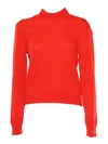 Ballantyne T Neck Pullover In Red