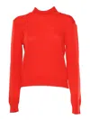Ballantyne T Neck Pullover In Red