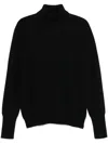 Ballantyne Plain Turtle Neck Sweater In 黑色