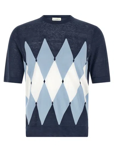 Ballantyne T-shirt Argyle In Blue