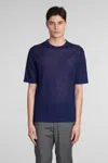 BALLANTYNE T-SHIRT IN BLUE COTTON