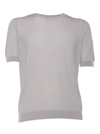 Ballantyne Short Sleeved Sweater In Gray