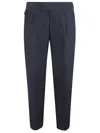 Ballantyne Tailored Blue Trousers With Front Pleats In Blue