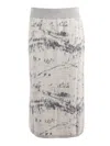 Ballantyne Tailored Knee-length Skirt With Classic Checkered Pattern In Gray
