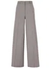 Ballantyne Trousers Back Pockets Belt Loops Front Pleats In Grey
