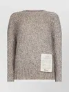 Ballantyne Textured Knit Pullover With Ribbed Cuffs And Hem In Gray