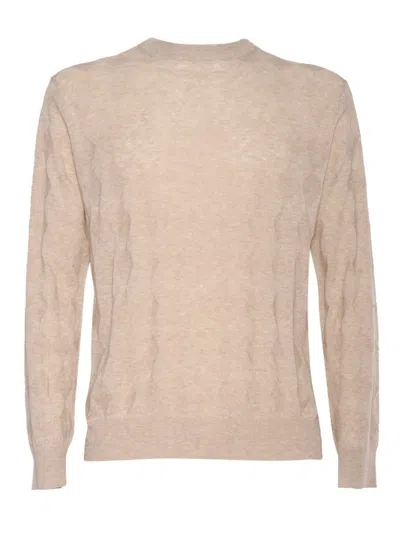 Ballantyne Textured Round Neck Pullover In Multi