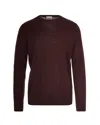Ballantyne Pullover In Lana Tobacco In Burgundy